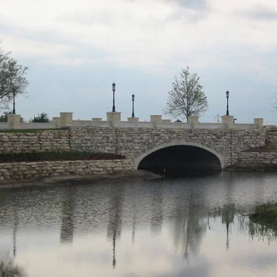 4" VENEER BRIDGE & RETAINING WALL