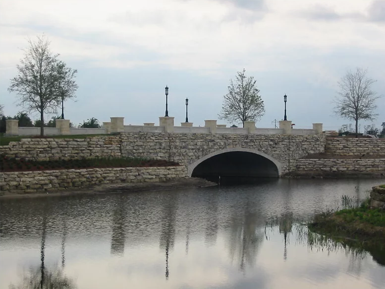 4" VENEER BRIDGE & RETAINING WALL